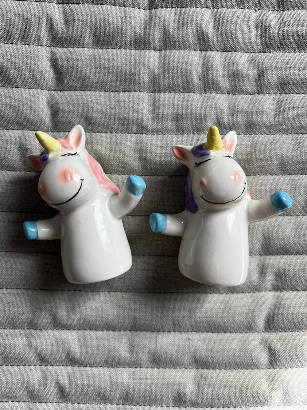 Ceramic Unicorn Salt and Pepper Shakers Set - Pink & Purple Accent Home Décor